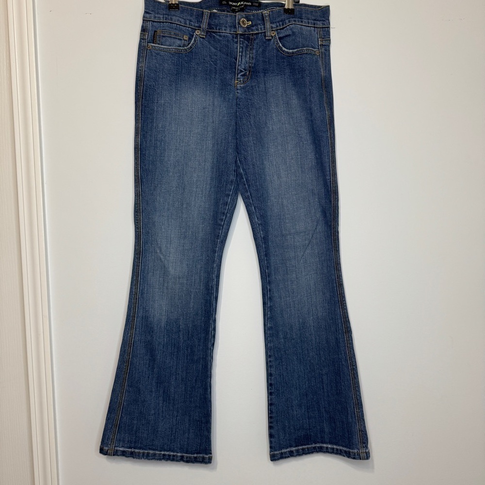 DKNY Jeans Greenwich Bootcut Embroidered Jeans Women’s Size 36 (18) Y2K Retro